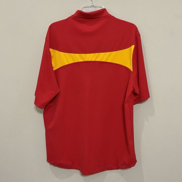 Kansas City Chiefs Red Polo Shirt NFL Team Apparel Performance Sz Lg - Picture 2 of 3